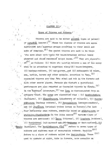 Theft and robbery in early Indian records: Types of Theives and Robbers