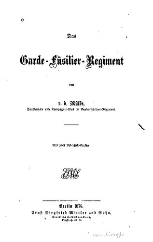 Das Garde-Füsilier-Regiment