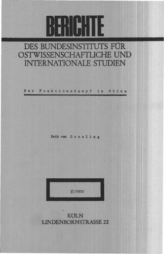 Der Fraktionskampf in China