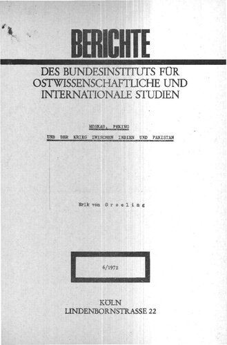 Moskau, Peking und der Krieg zwischen Indien und Pakistan