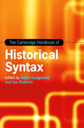 The Cambridge Handbook of Historical Syntax (Cambridge Handbooks in Language and Linguistics)