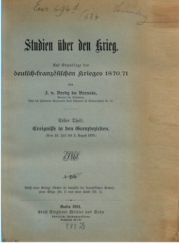 Ereignisse in den Grenzbezirken (Vom 15. Juli bis 2. August 1870)