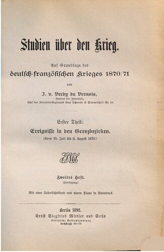 Ereignisse in den Grenzbezirken (Vom 15. Juli bis 2. August 1870)