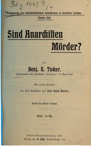 Sind Anarchisten Mörder?