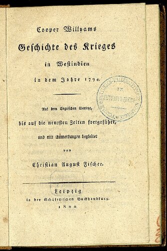 Geschichte des Kriegs in Westindien in dem Jahre 1794