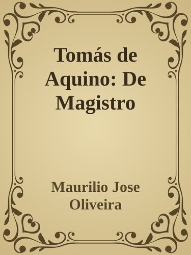 Tomás de Aquino: De Magistro