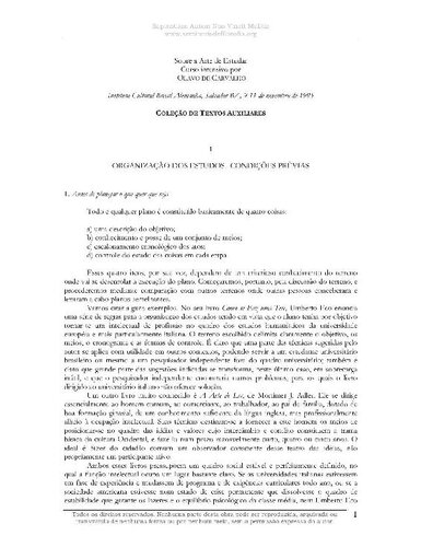 Sobre a Arte de Estudar