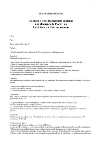 Nobreza e elites tradicionais análogas nas alocuções de Pio XII ao Patriciado e à Nobreza romana