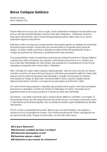 Breve Colóquio Satânico