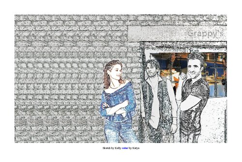 A sketch by Kelly and Katya