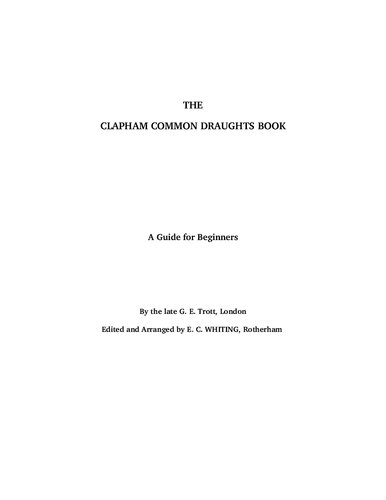 The Clapham Common Draughts Book: A Guide for Beginners