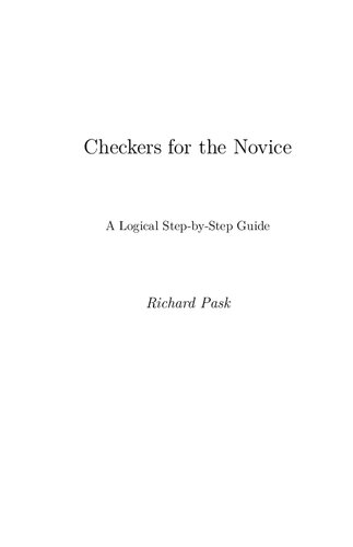 Checkers for the Novice: A Logical Step-by-Step Guide