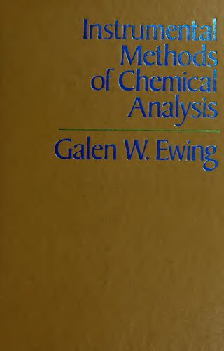 Instrumental Methods of Chemical Analysis