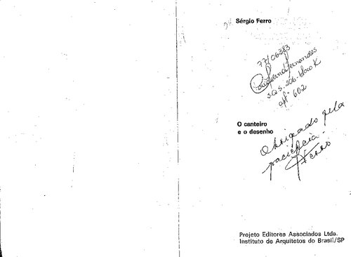 O canteiro e o desenho