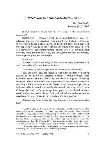 The Complete Works of Mahatma Gandhi Volume 2