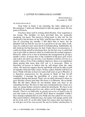 The Complete Works of Mahatma Gandhi Volume 5