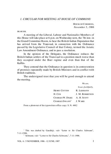 The Complete Works of Mahatma Gandhi Volume 6