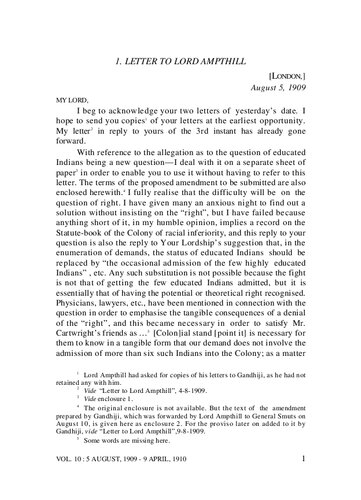 The Complete Works of Mahatma Gandhi Volume 10