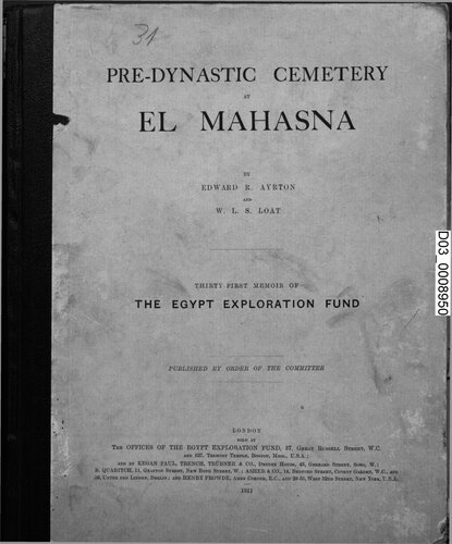 Pre-Dynastic Cemetery of El Mahasna