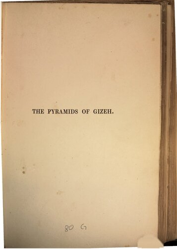 Operations carried on at the pyramids at Gizeh in 1837: With an account of a voyage into Upper Egypt