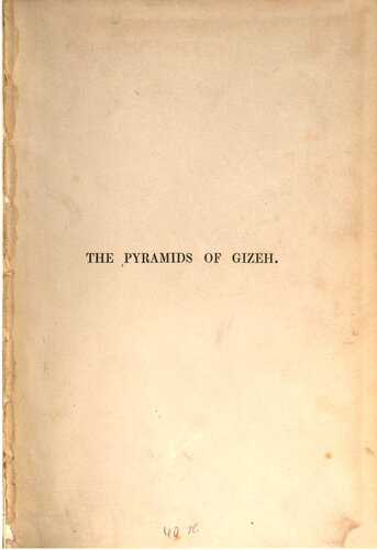 Appendix to Operations carried on at the pyramids at Gizeh in 1837