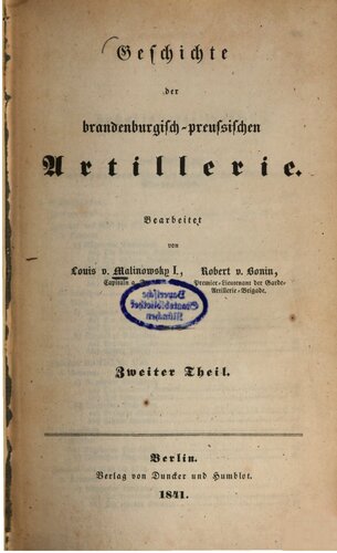 Geschichte der brandenburgisch-preußischen Artillerie