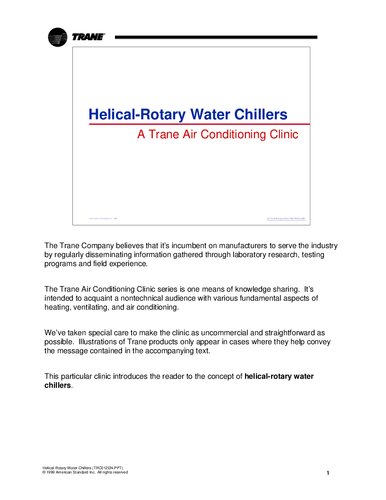 Helical-Rotary Water Chillers