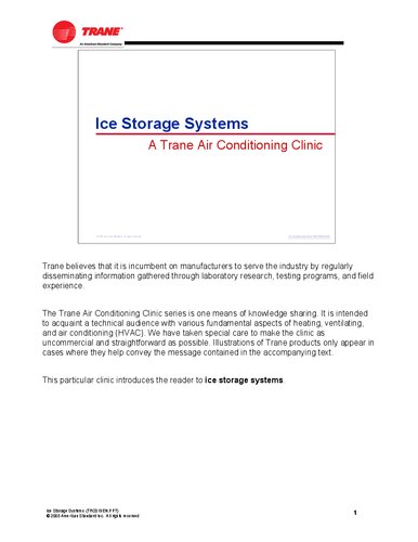 Ice Storage Systems