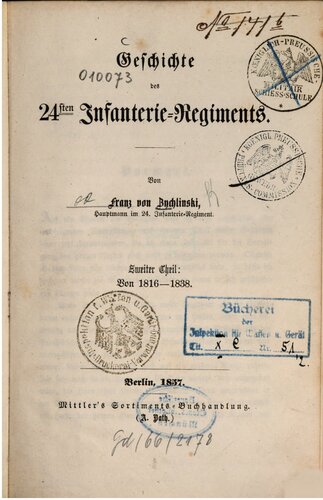 Geschichte des 24ten Infanterie-Regiments