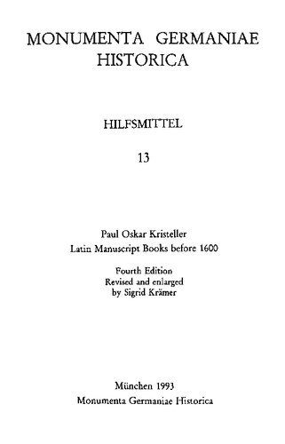 Latin manuscript books before 1600