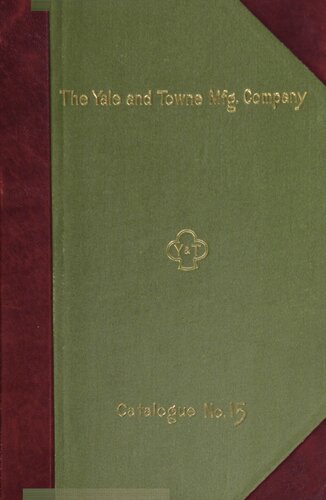 Yale Catalogue No. 15: Supplementary to Catalogue No. 14 Locks and Hardware