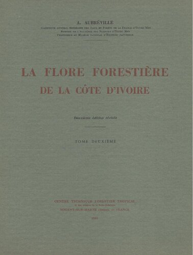 La flore forestière de la côte d'ivoire 2.