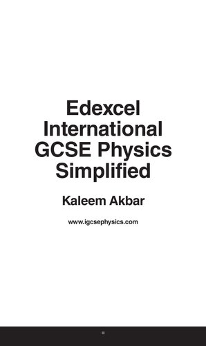 Edexcel International GCSE Physics Simplified (New Grade 9-1): black and white version