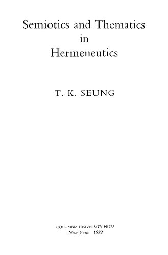 Semiotics and Thematics in Hermeneutics