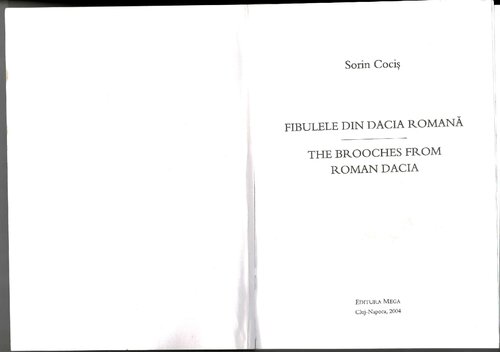 The Brooches from Roman Dacia