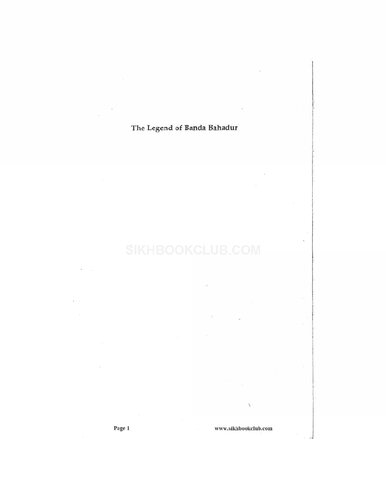 The Legend of Banda Bahadur