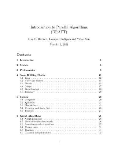 Introduction to Parallel Algorithms