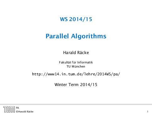 Parallel Algorithms