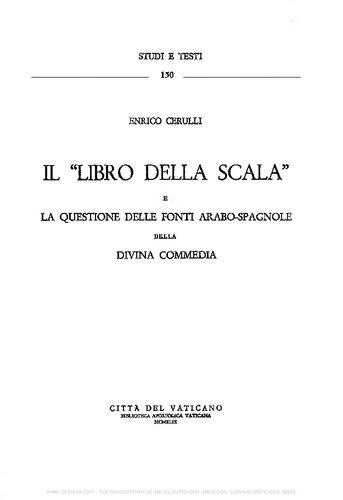 Il «Libro della Scala» e la questione delle fonti arabo-spagnole della Divina Commedia