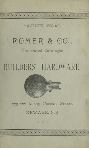 Romer & Co. Illustrated Catalogue of Builders Hardware