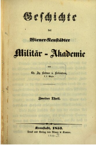 Geschichte der Wiener-Neustädter Militär-Akademie