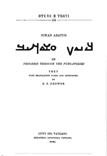 Diwan Abatur or Progress through the Purgatories