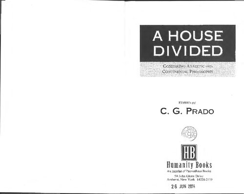 A House Divided: Comparing Continental & Analytic Philosophy