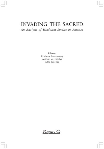 Invading the Sacred: An Analysis of Hinduism Studies in America