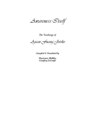 Awareness Itself: The Teachings of Ajaan Fuang Jotiko