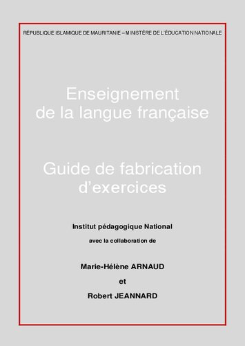 Guide de Fabrication d'Exercices de Français