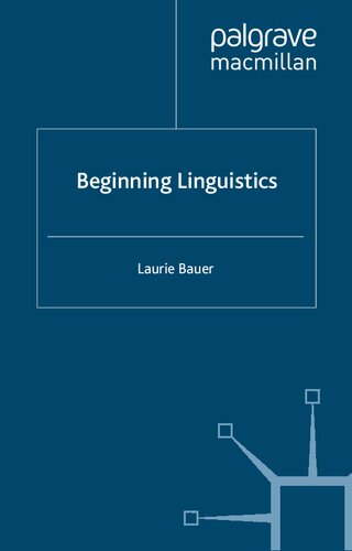 Beginning Linguistics