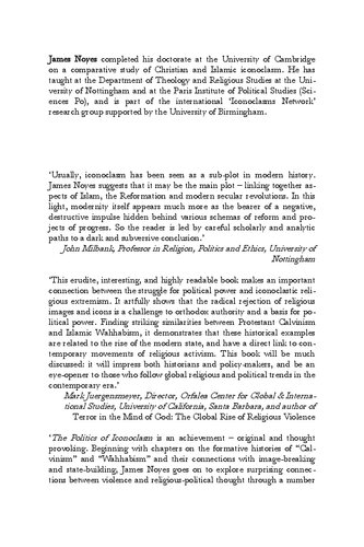 The Politics of Iconoclasm: Religion, Violence and the Culture of Image-Breaking in Christianity and Islam