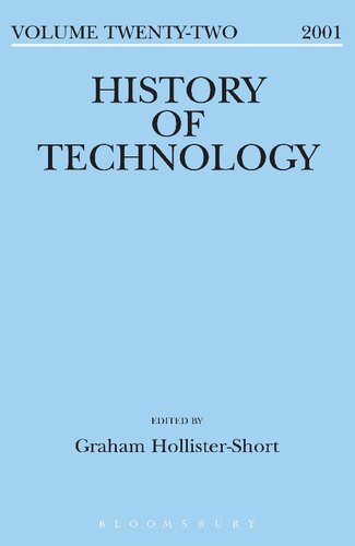 History of Technology Volume 22: Volume 22, 2000