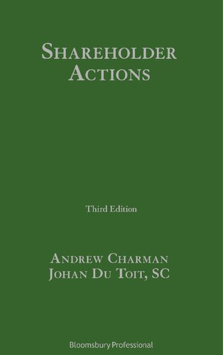 Shareholder Actions: Third Edition